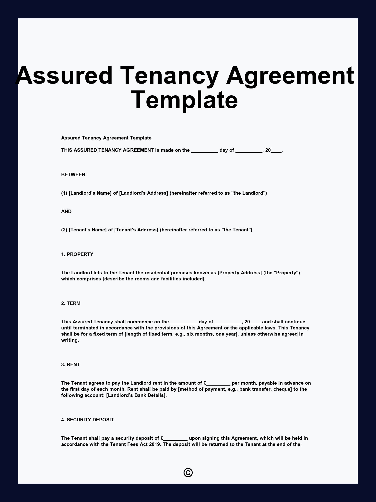 Assured Tenancy Agreement Template