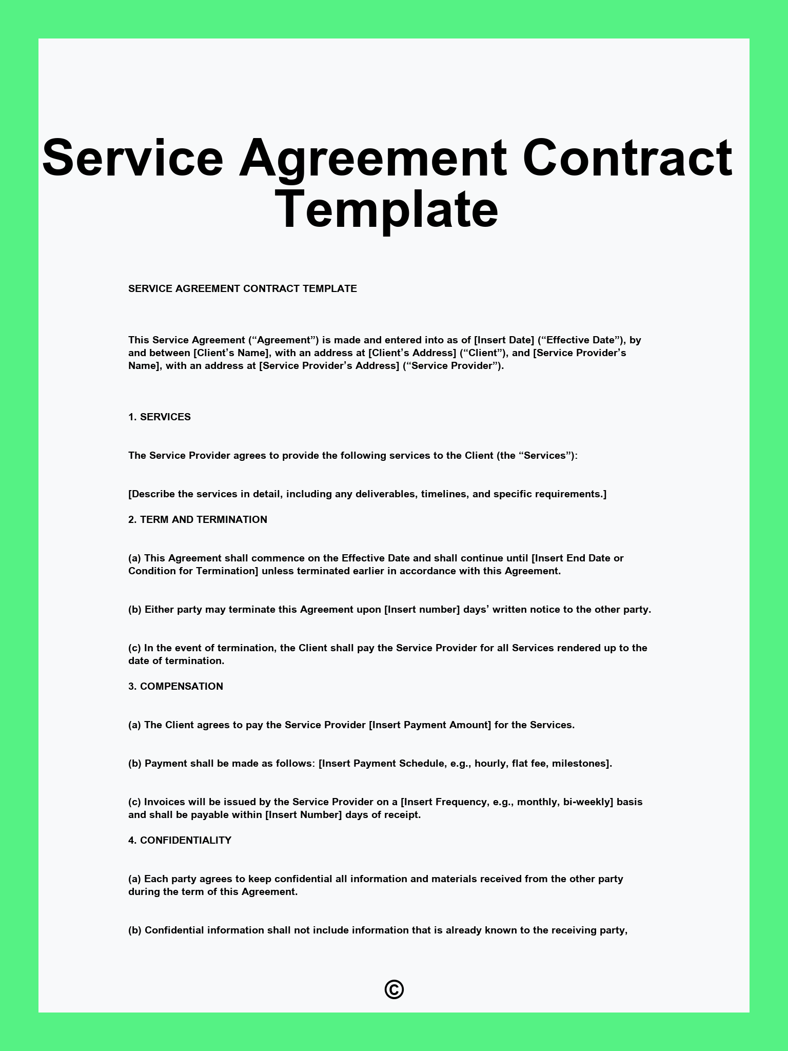 Service Agreement Contract Template